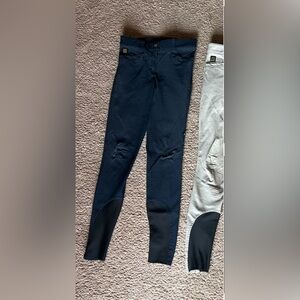 Equiline Ash Breeches in Navy Blue IT40 US 24 Premium Quality Silicone KneePatch